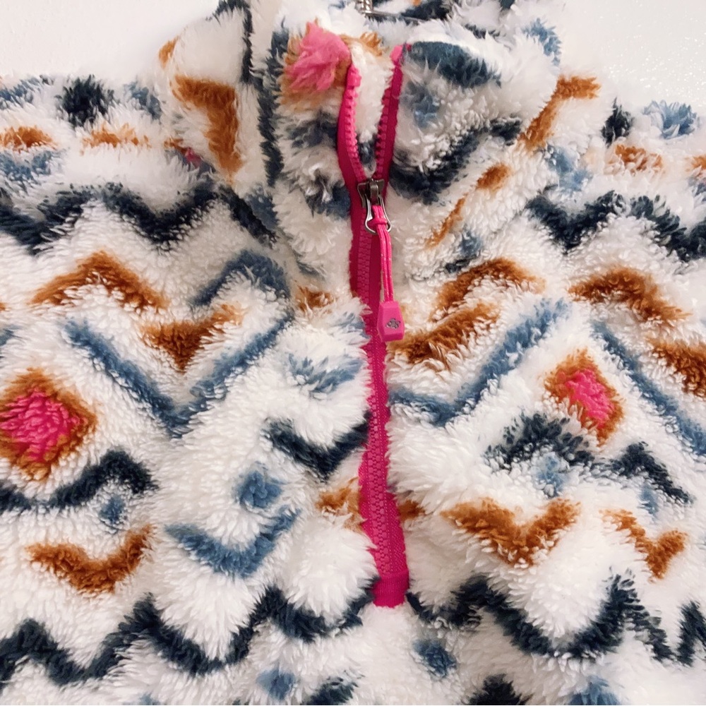 Eddie Bauer Small Super Warm Winter Plush Geo Fleece Pullover Sweater 1/4 Zip - Picture 1 of 5